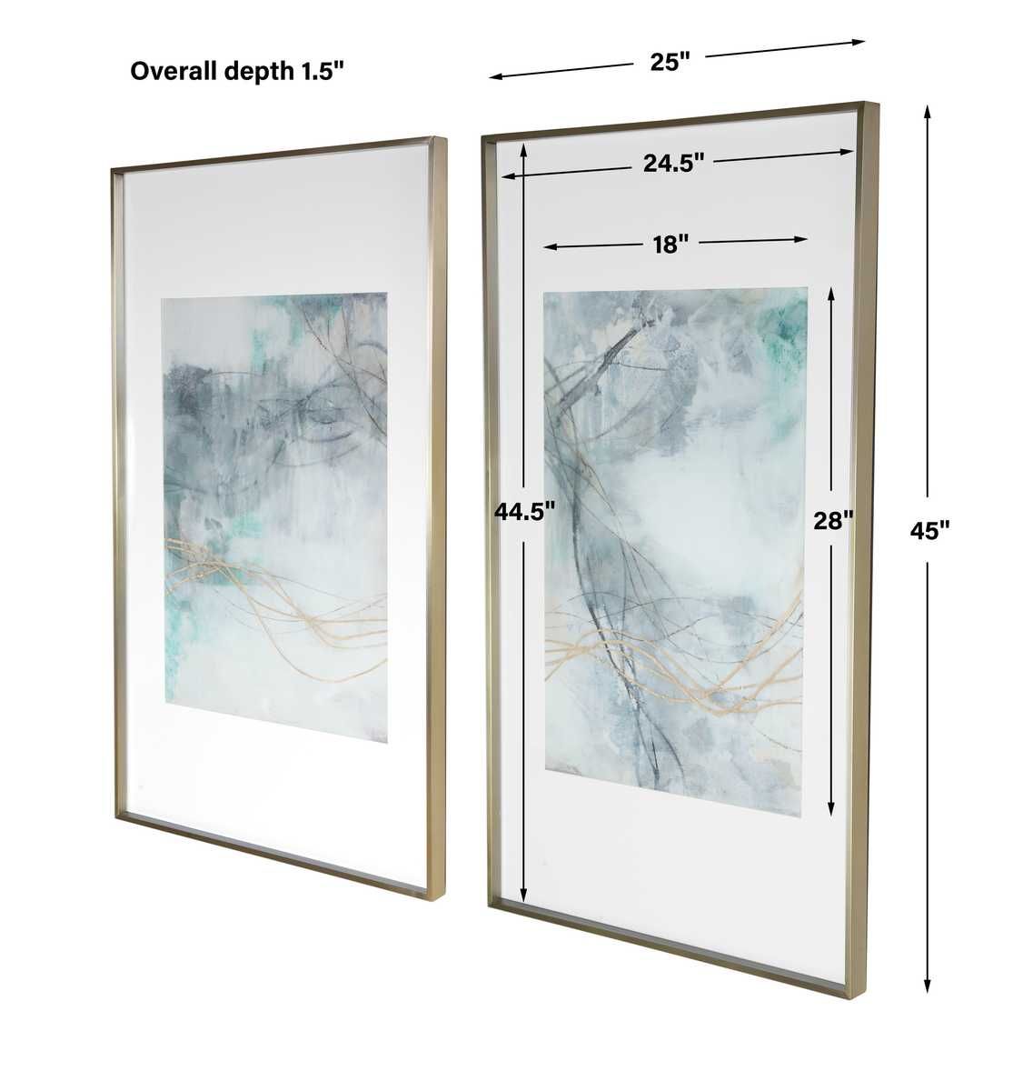 Undulating Oro Framed Prints, S/2 - bold and creative art for unique interior décor | Image 6 | InSTYLE Home & Rugs