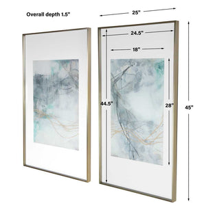 Undulating Oro Framed Prints, S/2 - bold and creative art for unique interior décor | Image 6 | InSTYLE Home & Rugs