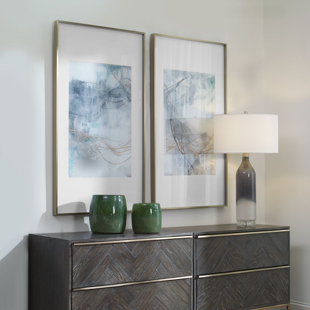 Undulating Oro Framed Prints, S/2 - bold and creative art for unique interior décor | Image 5 | InSTYLE Home & Rugs