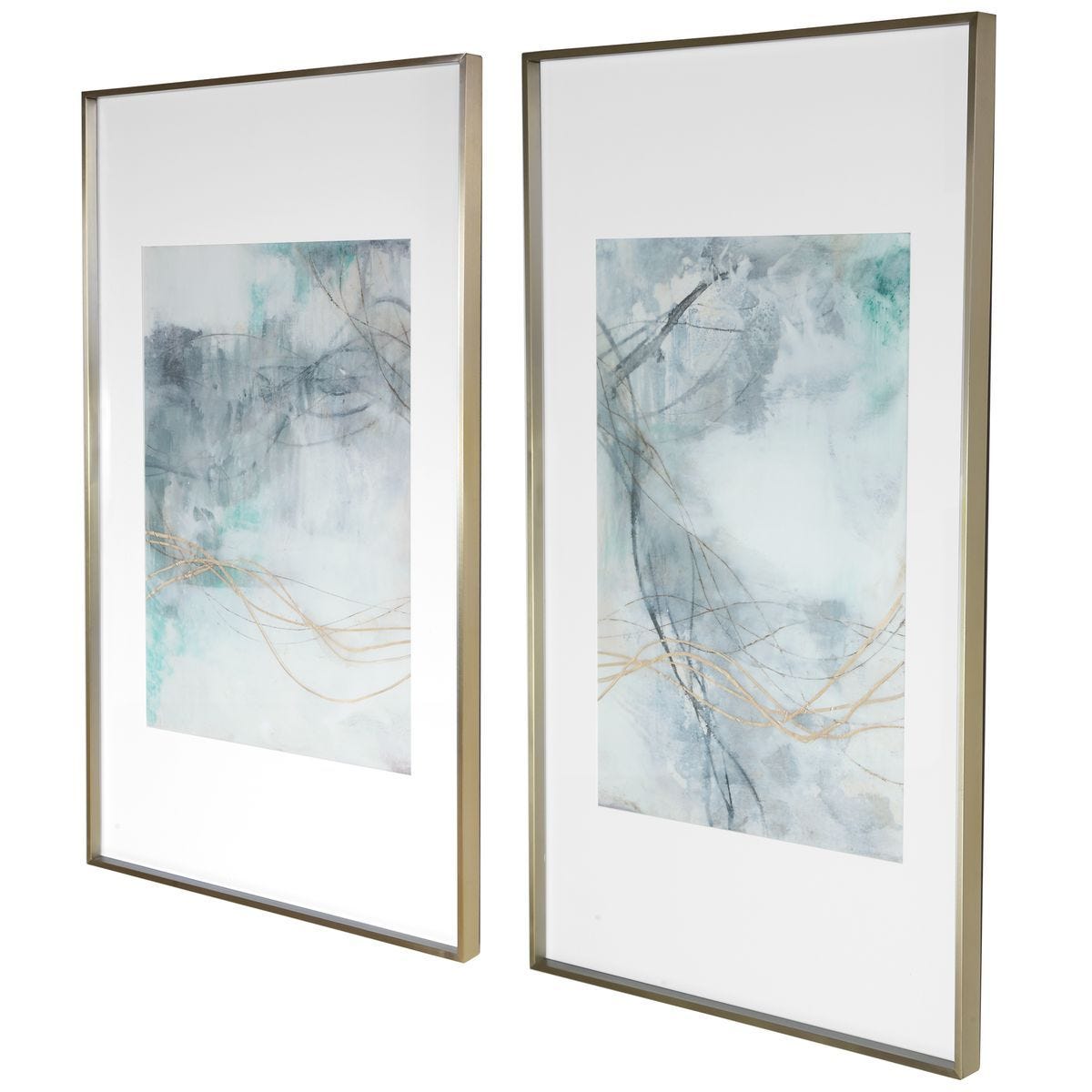Undulating Oro Framed Prints, S/2 - bold and creative art for unique interior décor | Image 3 | InSTYLE Home & Rugs