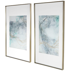Undulating Oro Framed Prints, S/2 - bold and creative art for unique interior décor | Image 3 | InSTYLE Home & Rugs