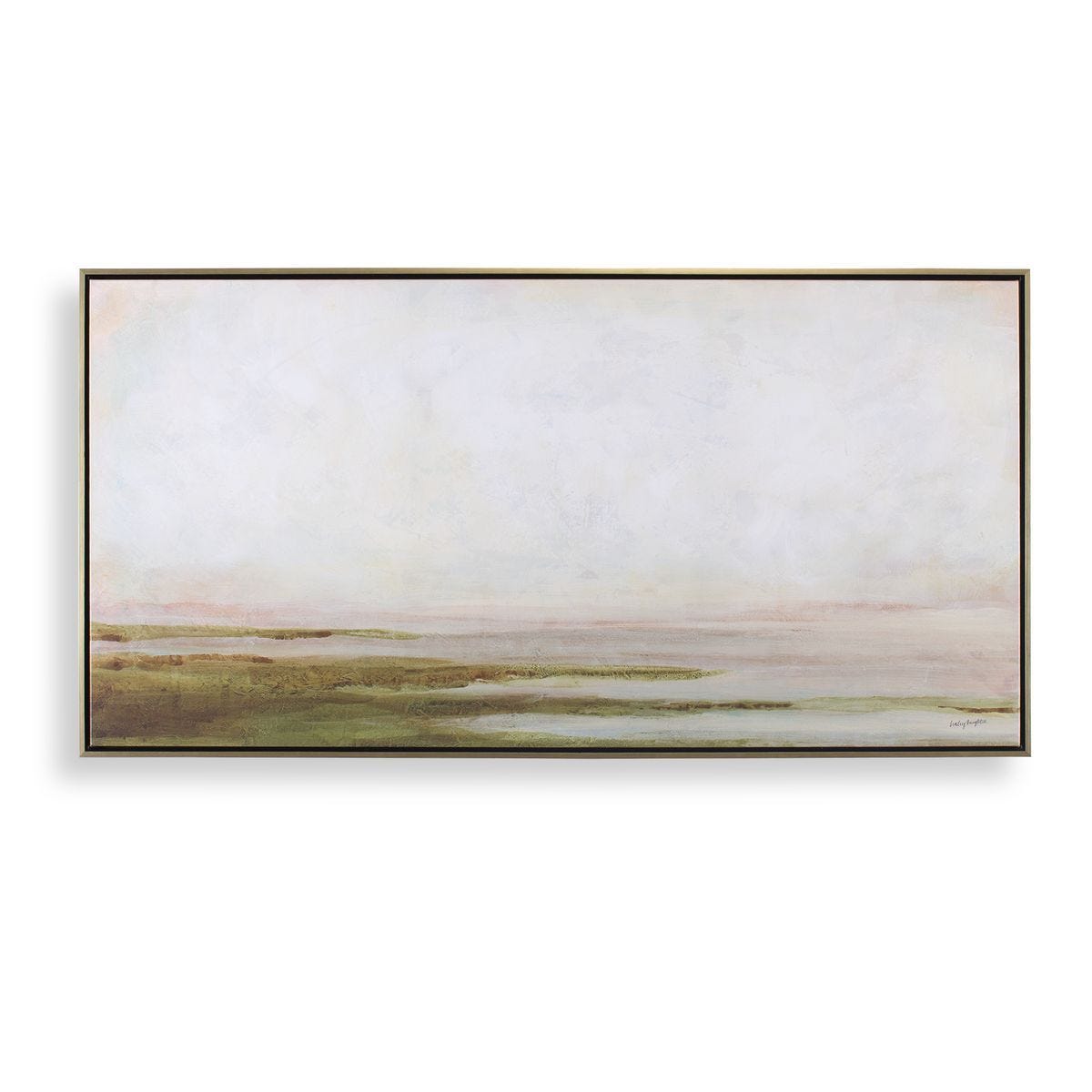 Hazy Lake Framed Canvas - eye-catching art pieces to enhance your home design | Image 1 | InSTYLE Home & Rugs