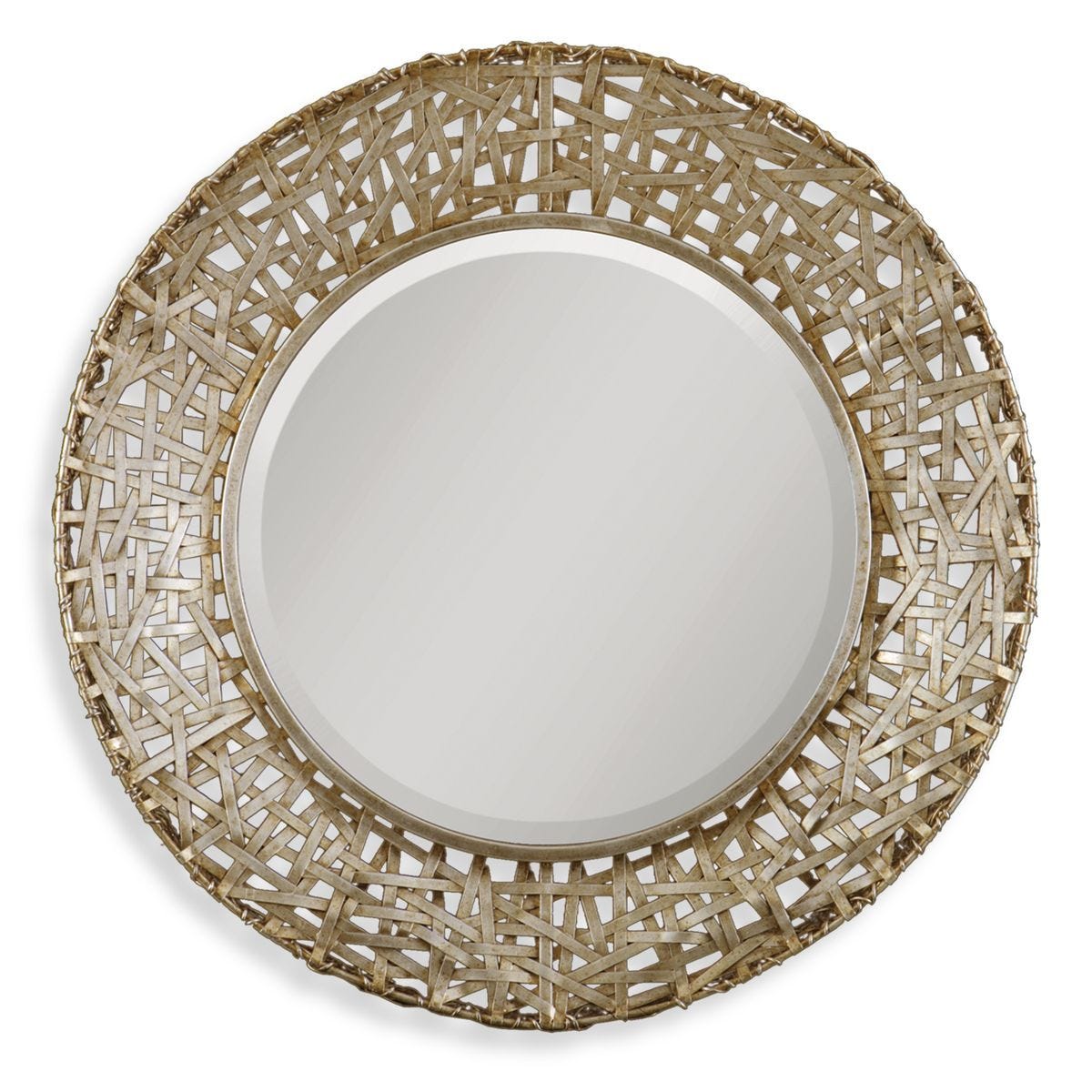 Alita Round Mirror, Champagne - elegant and functional accent pieces for any room | Image 1 | InSTYLE Home & Rugs