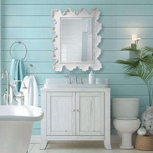 Sea Coral Mirror, White - available in various shapes, sizes, and frame styles | Image 3 | InSTYLE Home & Rugs