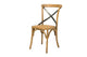 Cross Back Chair w/ Rattan Seat - Natural Rustic