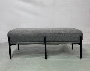 VICK Bench Light grey fabric - modern grey bench | Image 2 | InSTYLE Home & Rugs
