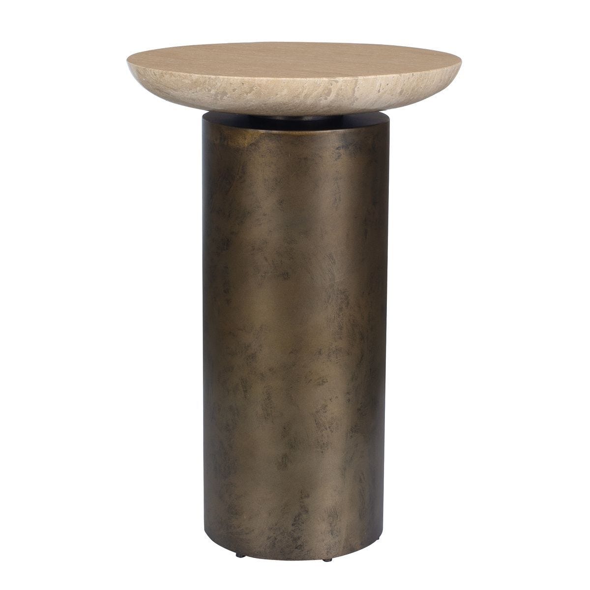 Oslo Indoor-Outdoor Accent Table, Brass, 2 Cartons - chic accent table for contemporary home interiors | Image 5 | InSTYLE Home & Rugs