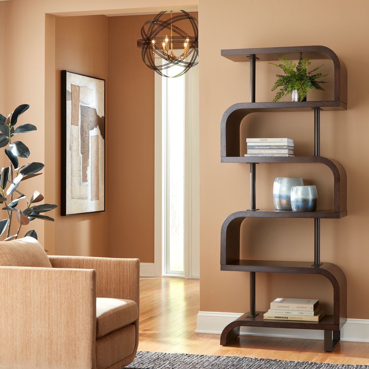 Bia Etagere, Chocolate - elegant etagere shelves for stylish home storage | Image 1 | InSTYLE Home & Rugs