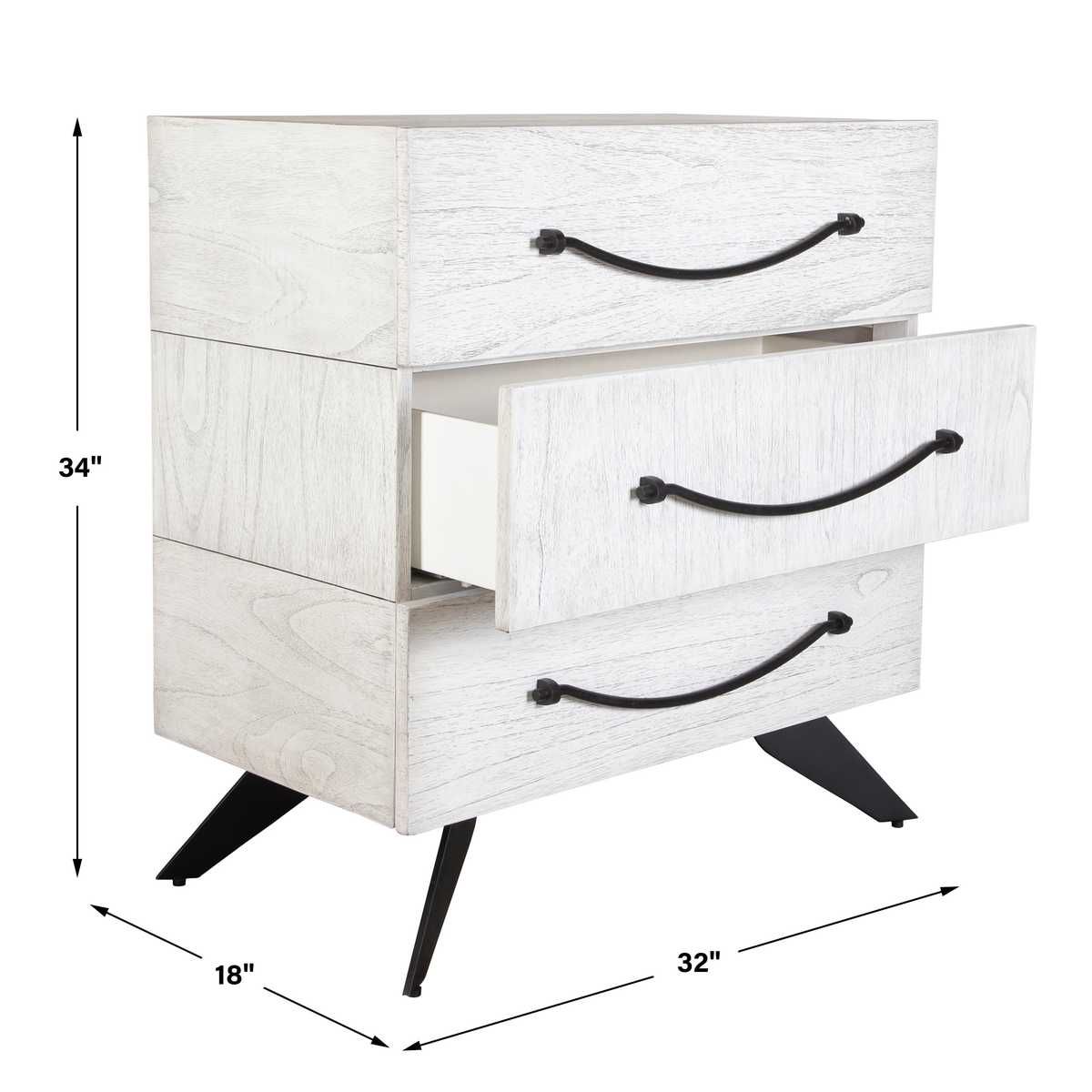 Vivi 3 Drawer Chest - durable drawer with smooth glide mechanism for daily use | Image 8 | InSTYLE Home & Rugs