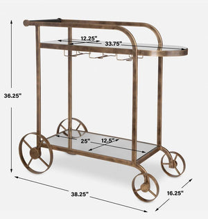 Carrinho Bar Cart - compact bar cart for small spaces and home entertainment | Image 8 | InSTYLE Home & Rugs