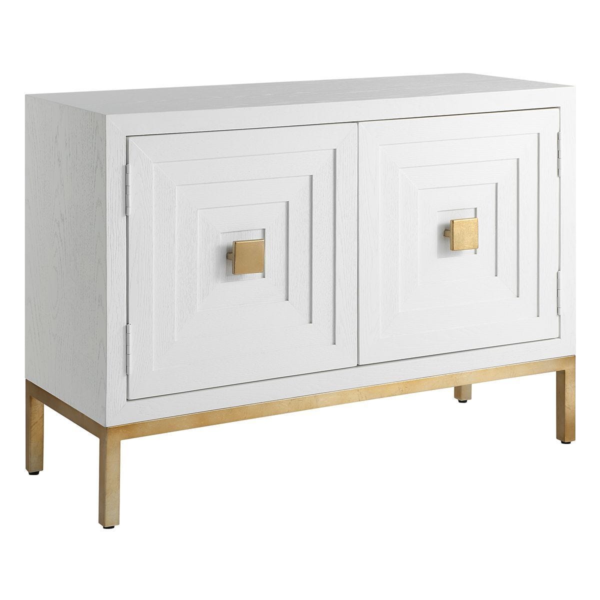Aiken 2 Door Cabinet, White - perfect storage for drinks and glassware | Image 4 | InSTYLE Home & Rugs