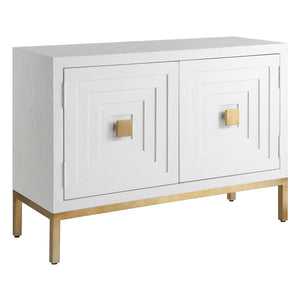Aiken 2 Door Cabinet, White - perfect storage for drinks and glassware | Image 4 | InSTYLE Home & Rugs