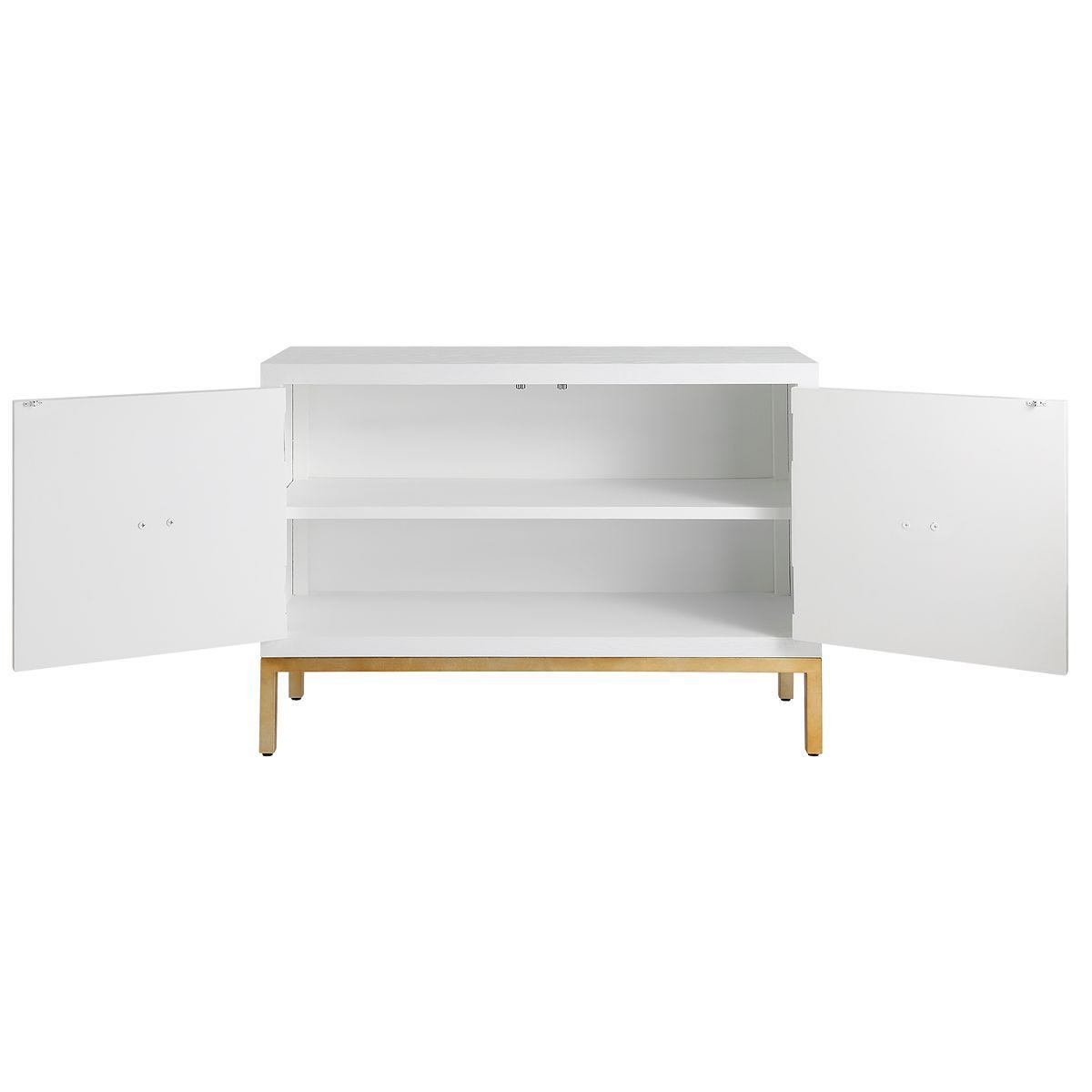 Aiken 2 Door Cabinet, White - perfect storage for drinks and glassware | Image 6 | InSTYLE Home & Rugs