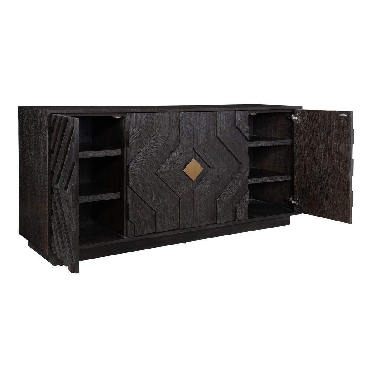 Faulkner 4 Door Cabinet - perfect storage for drinks and glassware | Image 3 | InSTYLE Home & Rugs
