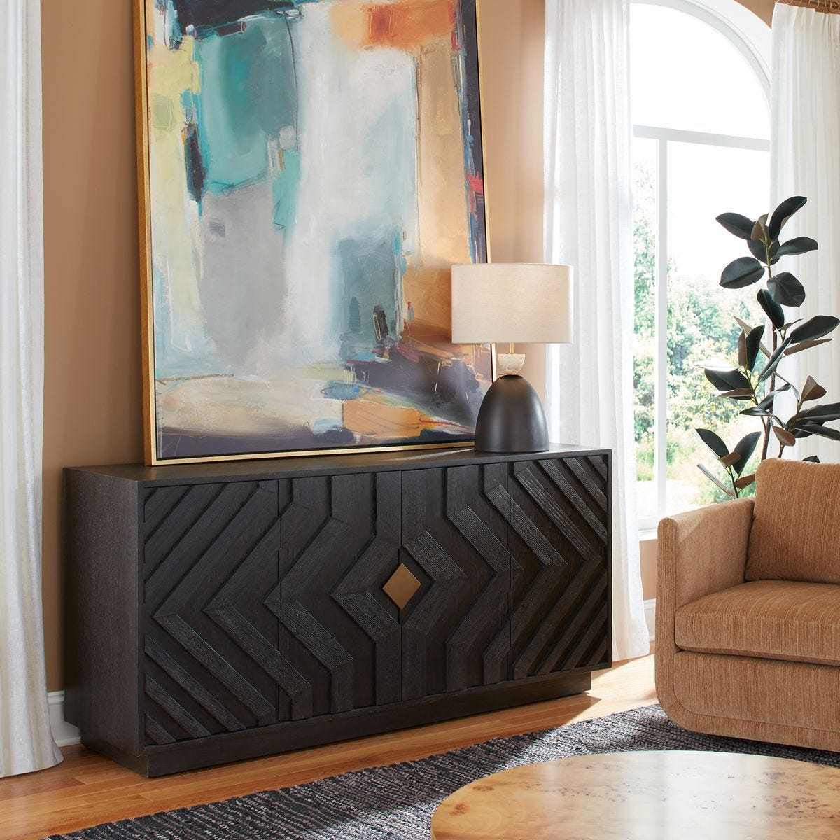 Faulkner 4 Door Cabinet - perfect storage for drinks and glassware | Image 1 | InSTYLE Home & Rugs