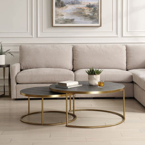 Aragon Nesting Coffee Tables, S/2, Gray - stylish tables for living rooms | Image 1 | InSTYLE Home & Rugs