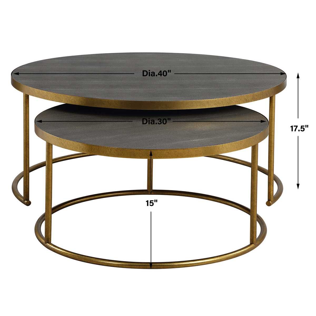 Aragon Nesting Coffee Tables, S/2, Gray - stylish tables for living rooms | Image 6 | InSTYLE Home & Rugs