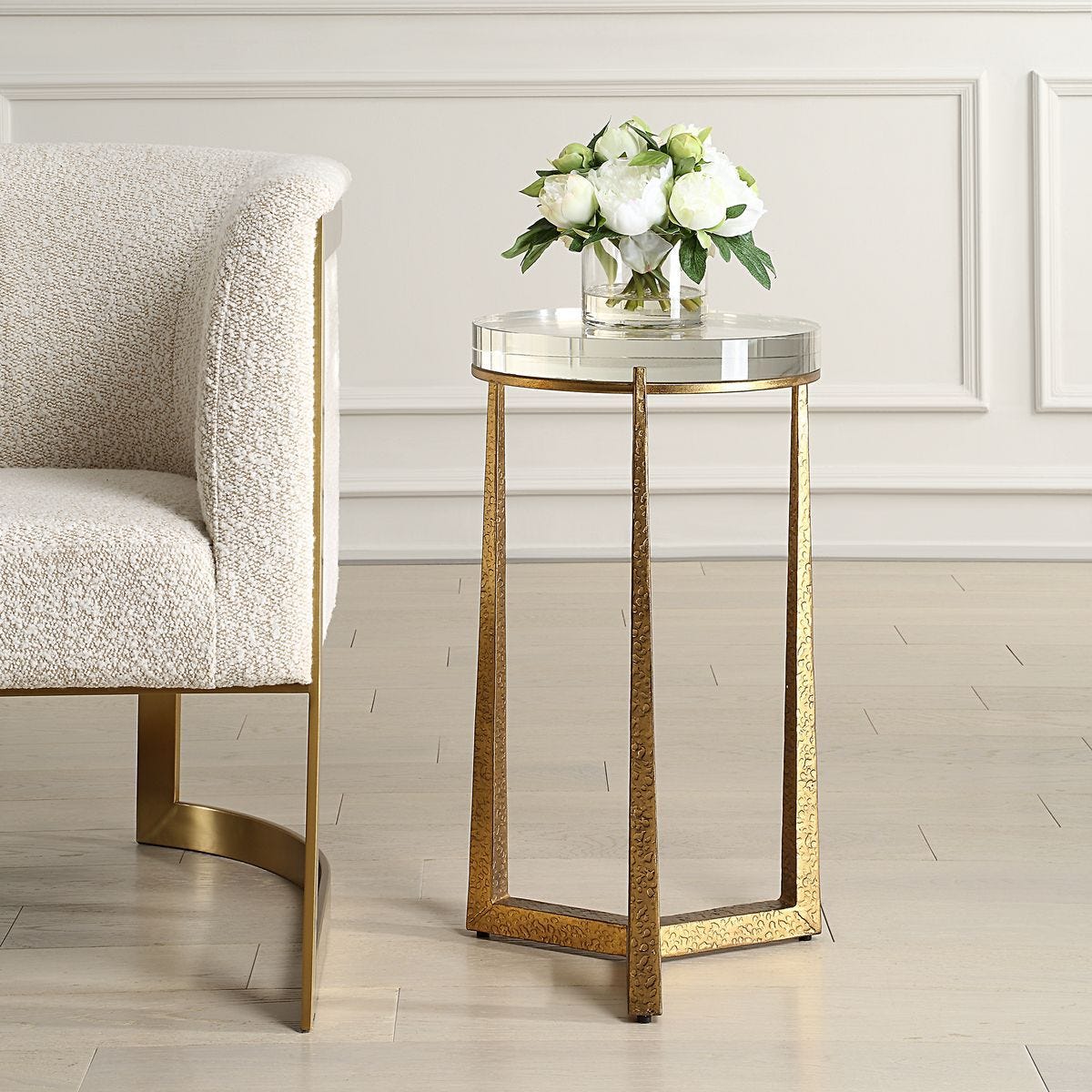 Midas Accent Table, Round - chic accent table for contemporary home interiors | Image 3 | InSTYLE Home & Rugs