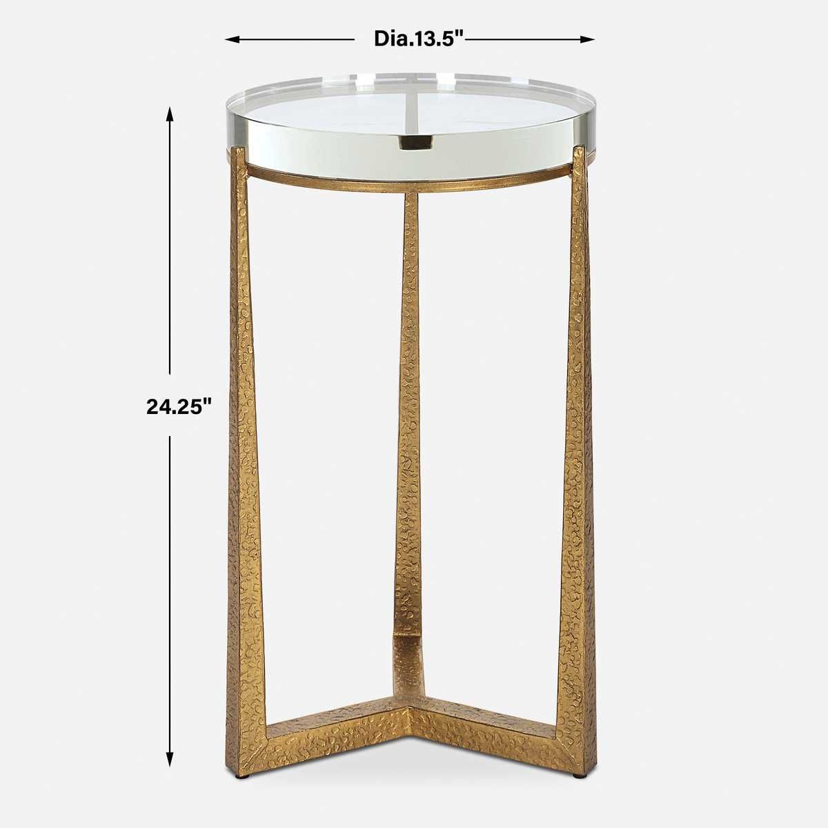 Midas Accent Table, Round - chic accent table for contemporary home interiors | Image 7 | InSTYLE Home & Rugs