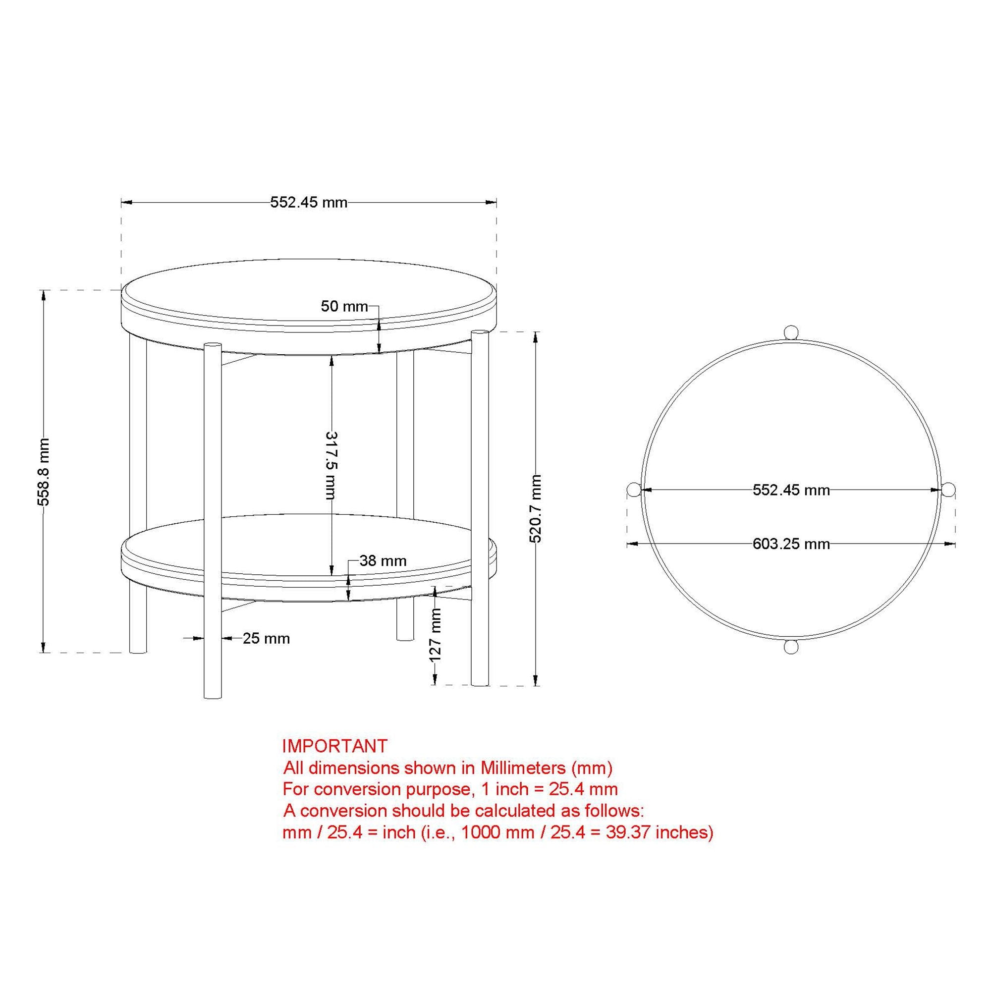 Johar Round Accent Table - chic accent table for contemporary home interiors | Image 9 | InSTYLE Home & Rugs