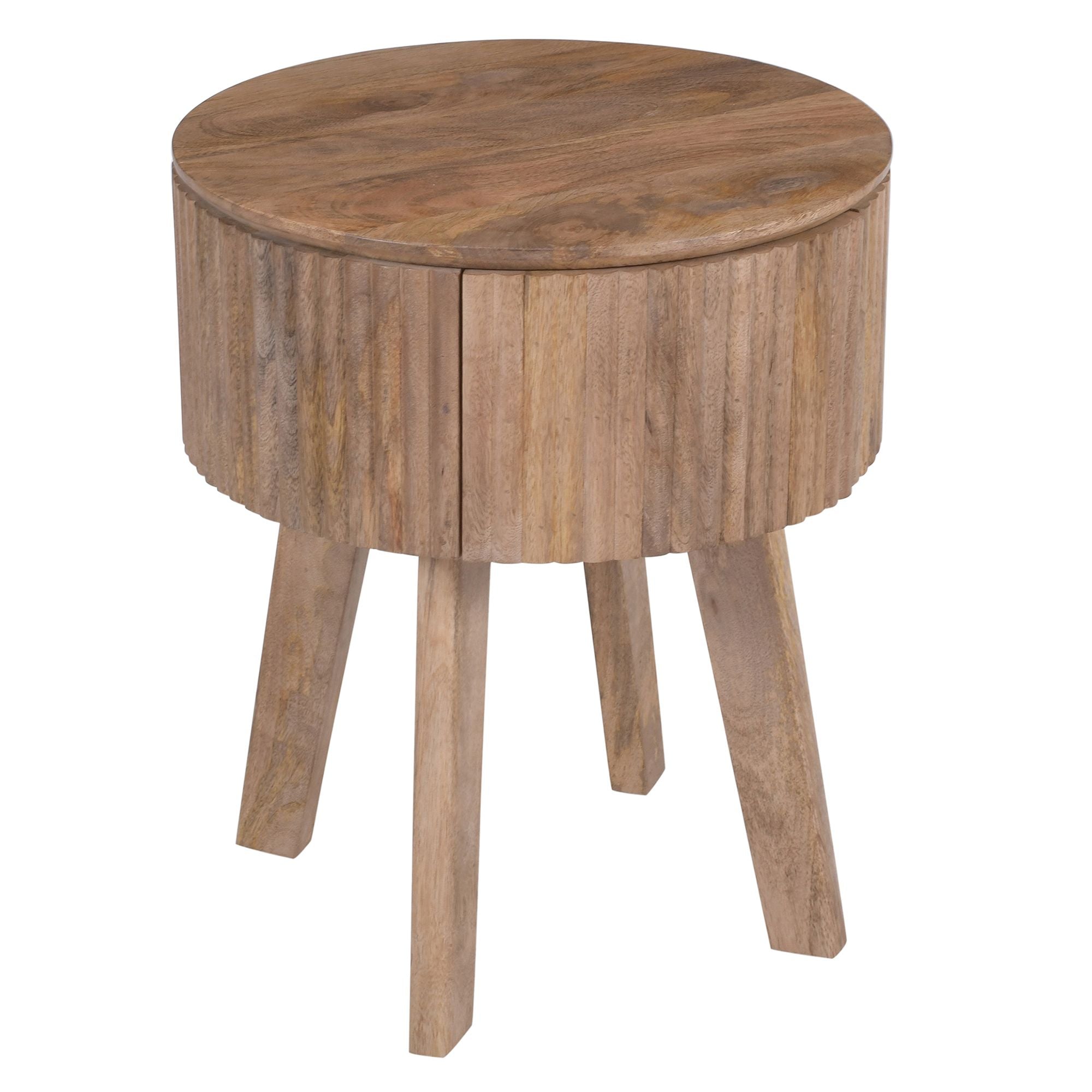 Balark Round 1 Drawer Accent Table - small accent table with storage for a clutter-free space | Image 4 | InSTYLE Home & Rugs