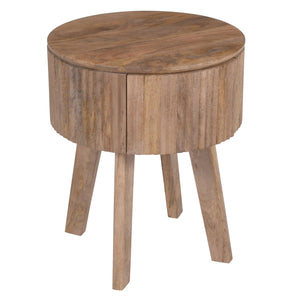 Balark Round 1 Drawer Accent Table - small accent table with storage for a clutter-free space | Image 4 | InSTYLE Home & Rugs