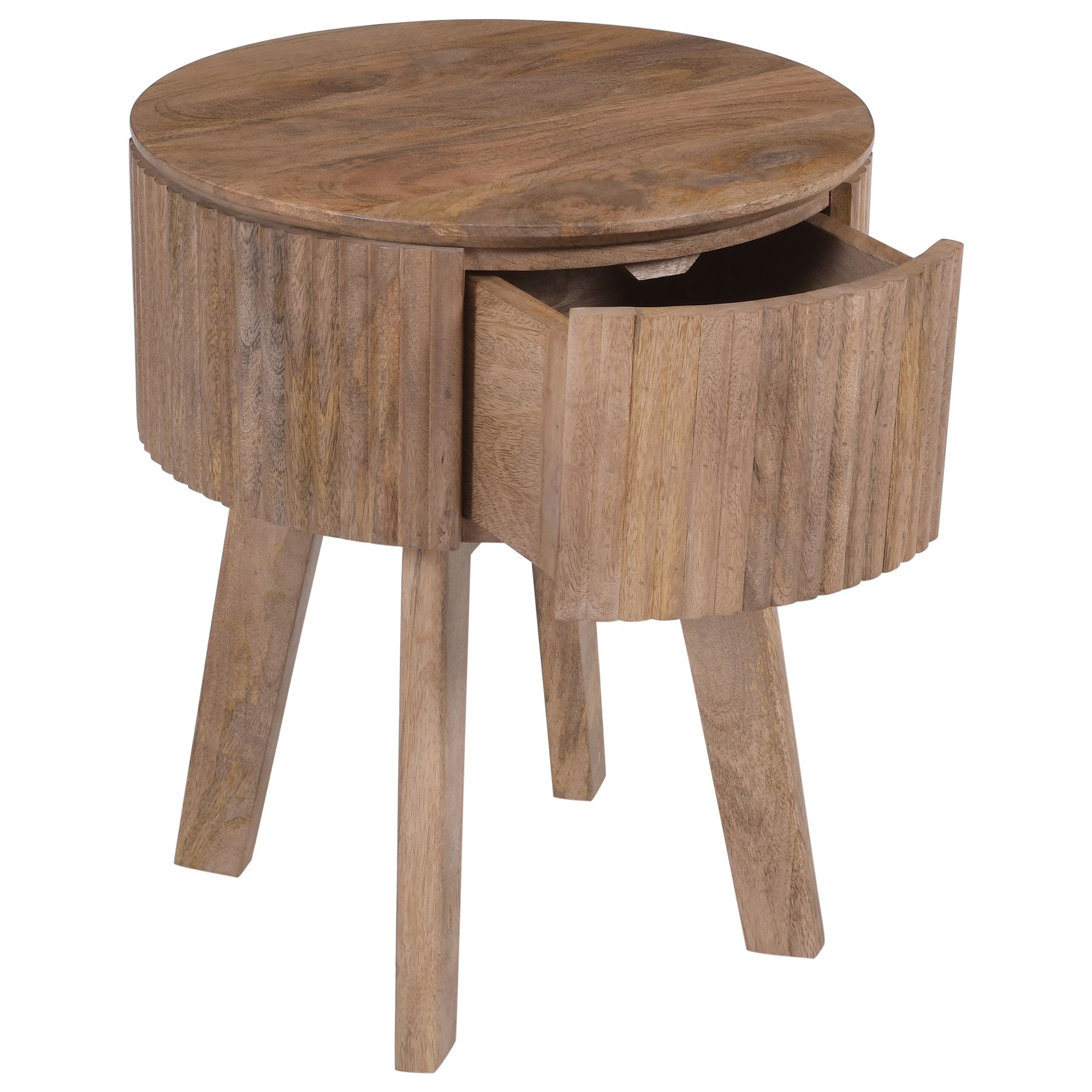 Balark Round 1 Drawer Accent Table - small accent table with storage for a clutter-free space | Image 5 | InSTYLE Home & Rugs