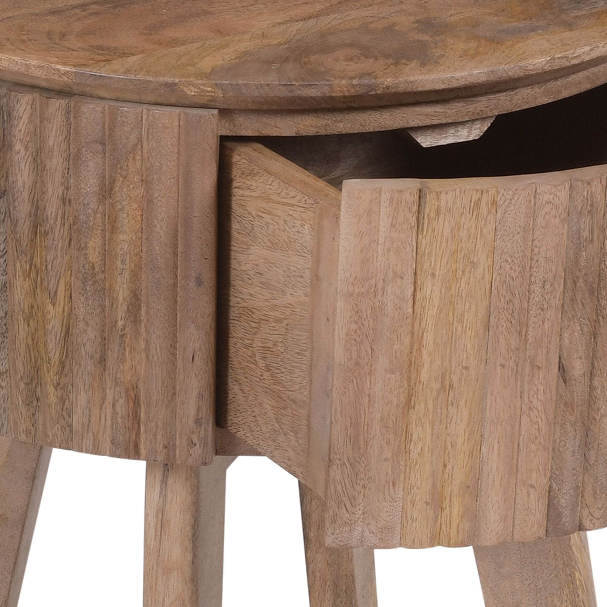 Balark Round 1 Drawer Accent Table - small accent table with storage for a clutter-free space | Image 7 | InSTYLE Home & Rugs