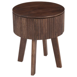 Balark Round 1 Drawer Accent Table - small accent table with storage for a clutter-free space | Image 2 | InSTYLE Home & Rugs