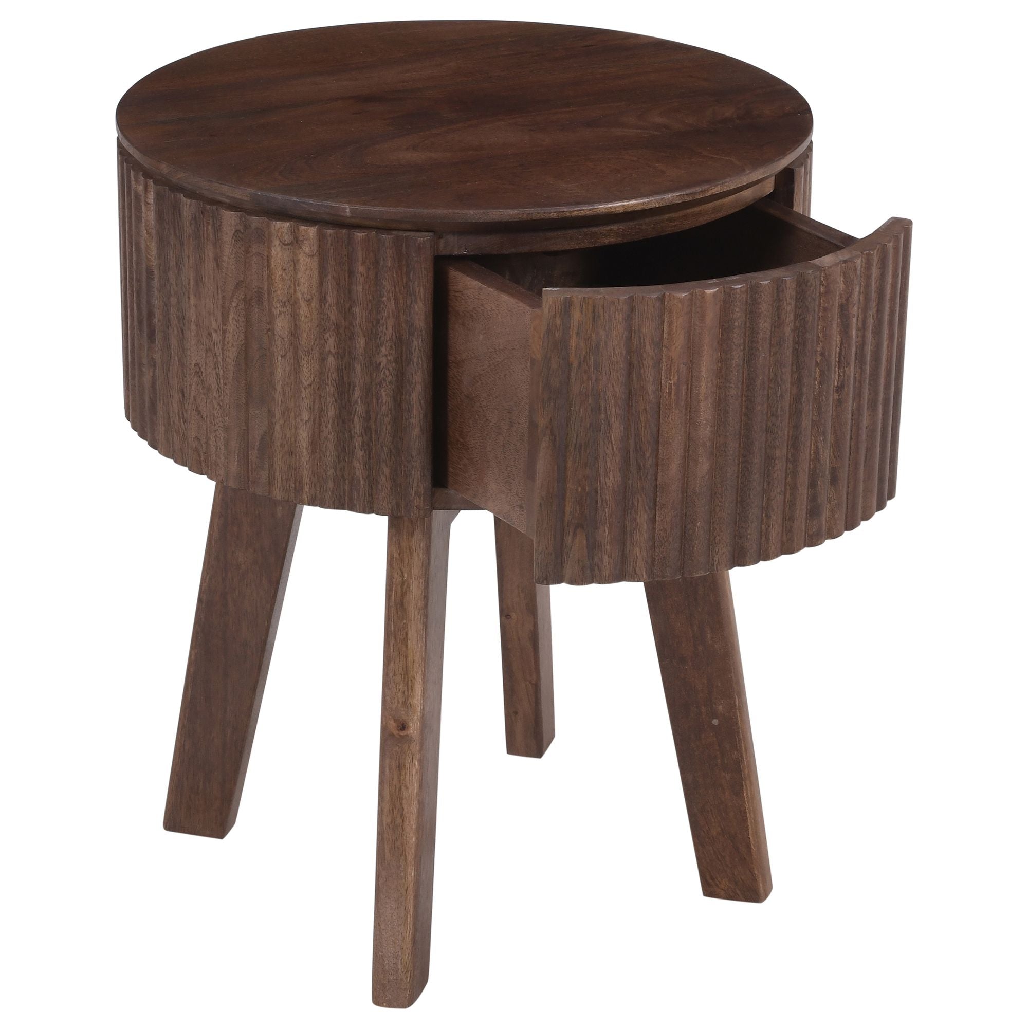 Balark Round 1 Drawer Accent Table - small accent table with storage for a clutter-free space | Image 12 | InSTYLE Home & Rugs