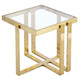Paxton Accent Table in Brushed Gold
