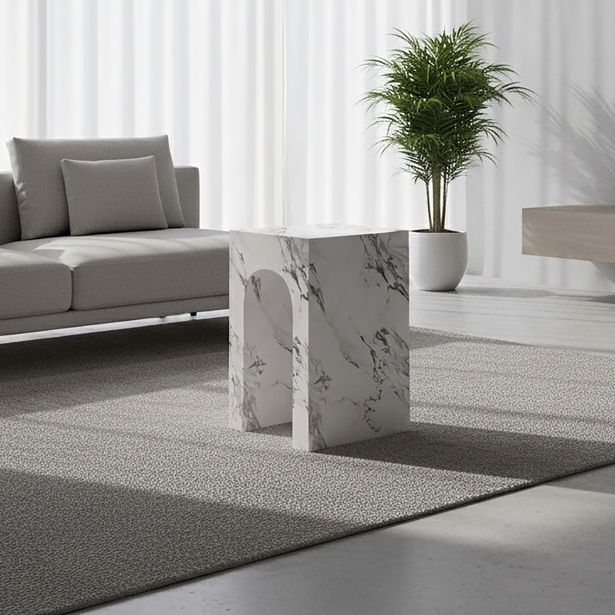 Atticus Square Accent Table - chic accent table for contemporary home interiors | Image 3 | InSTYLE Home & Rugs