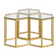 Fleur 3pc Accent Table Set in Gold