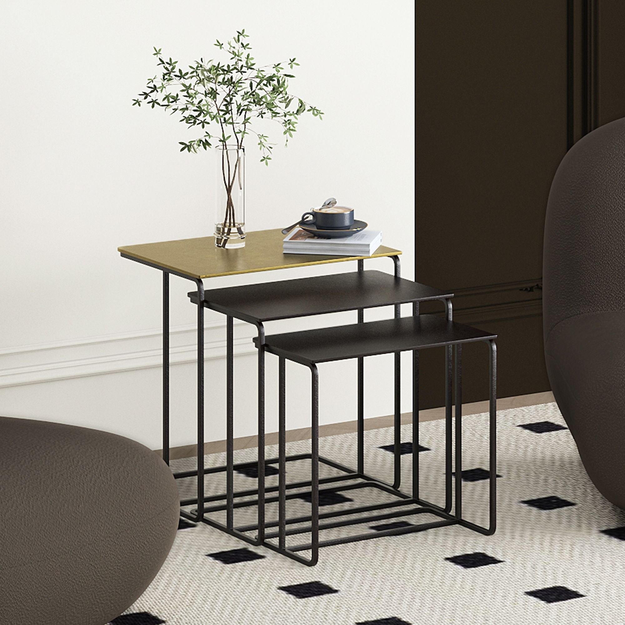 Bristol 3pc Accent Table Set - chic accent table for contemporary home interiors | Image 2 | InSTYLE Home & Rugs