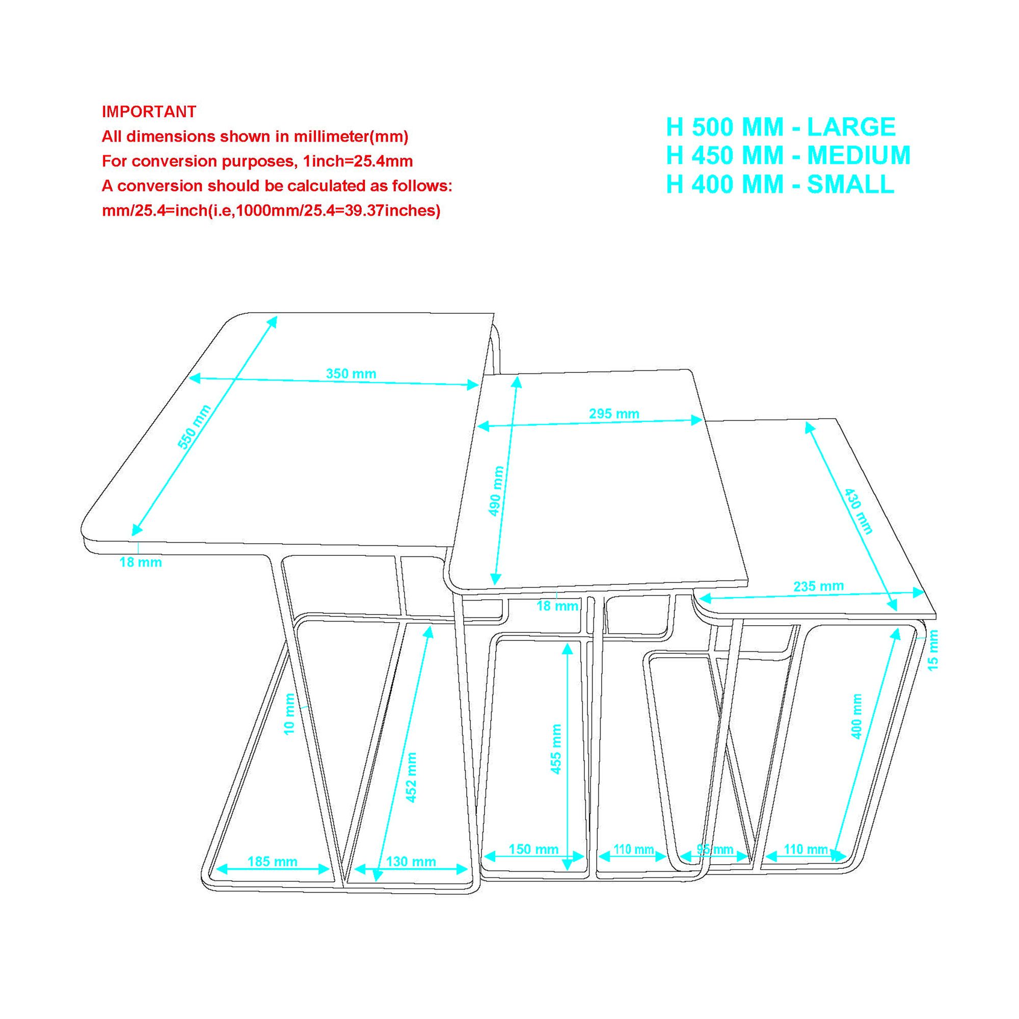 Bristol 3pc Accent Table Set - chic accent table for contemporary home interiors | Image 8 | InSTYLE Home & Rugs