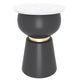 Alora Accent Table in Black and White and Brushed Gold