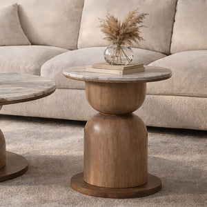 Martina Round Accent Table - chic accent table for contemporary home interiors | Image 2 | InSTYLE Home & Rugs