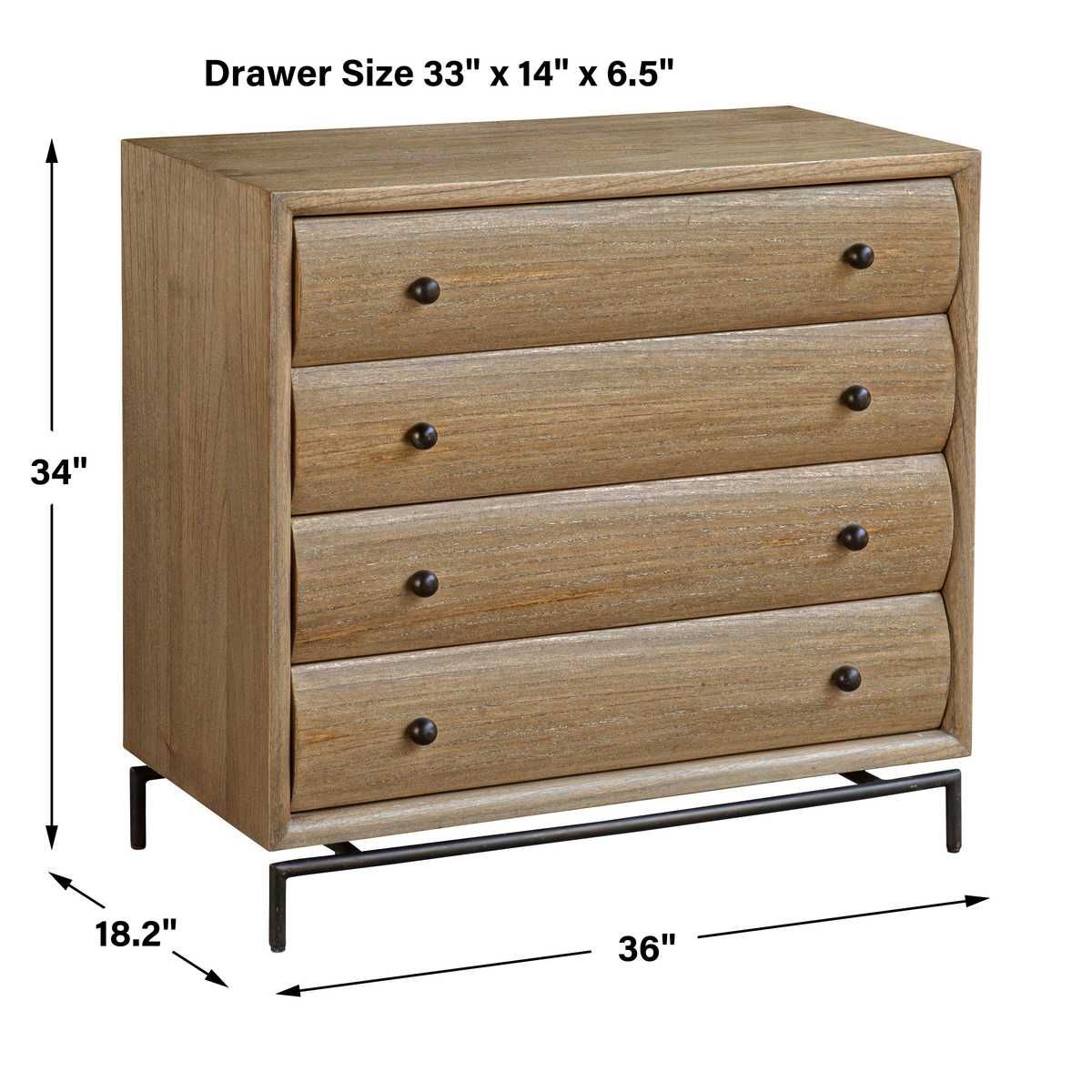 Millard 4 Drawer Chest - versatile drawer unit for office, bedroom, or living space | Image 9 | InSTYLE Home & Rugs