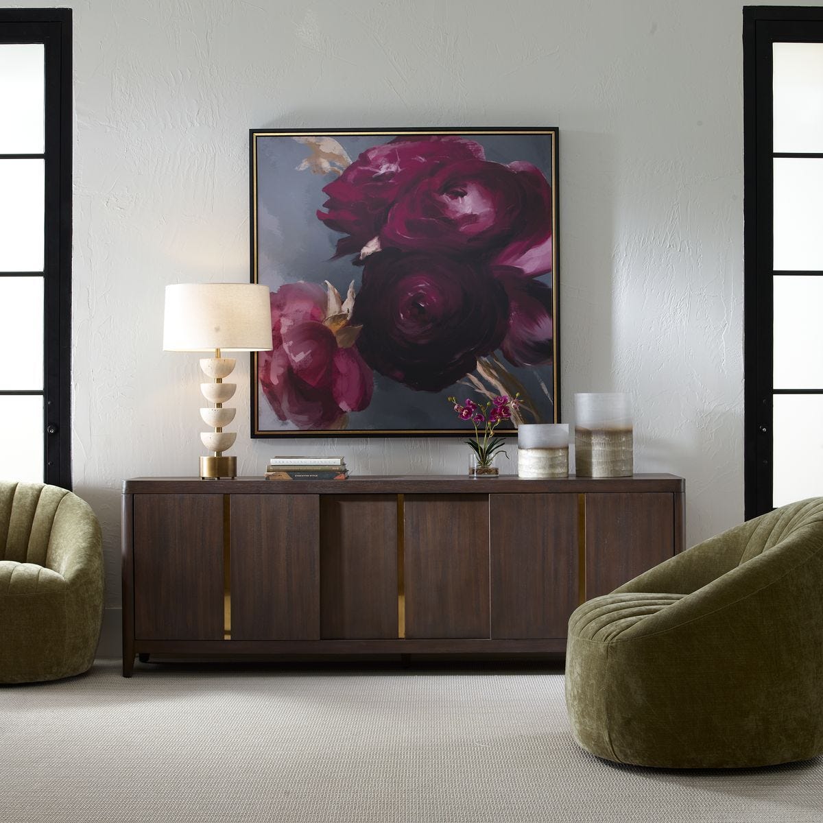 Botero Console Cabinet - compact console for organizing entryway or hallway essentials | Image 1 | InSTYLE Home & Rugs