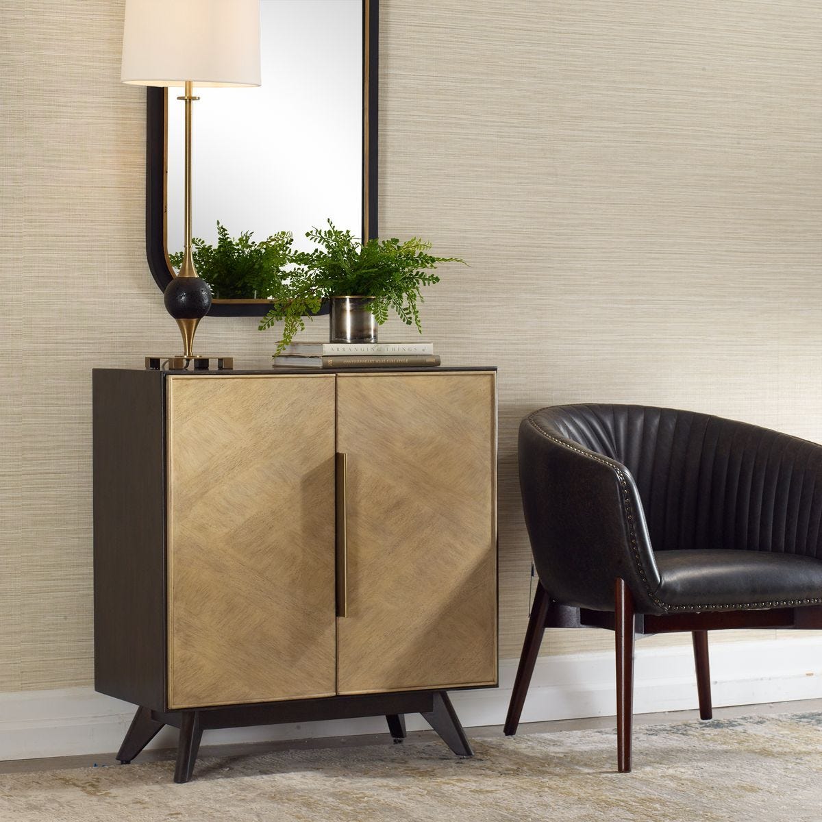 Reina 2 Door Cabinet - perfect storage for drinks and glassware | Image 3 | InSTYLE Home & Rugs