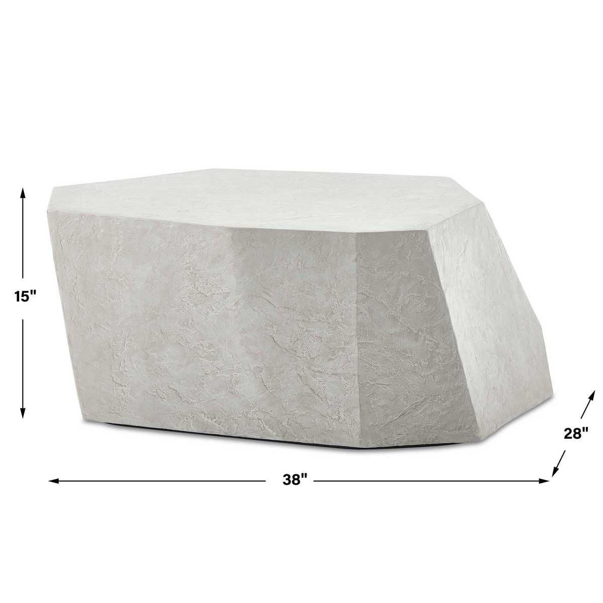 Parra Indoor-Outdoor Coffee Table, Limestone - stylish tables for living rooms | Image 8 | InSTYLE Home & Rugs
