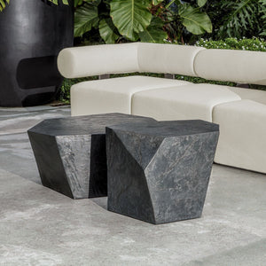 Parra Indoor-Outdoor Side Table, Slate - perfect for holding drinks, lamps, and other essentials | Image 5 | InSTYLE Home & Rugs