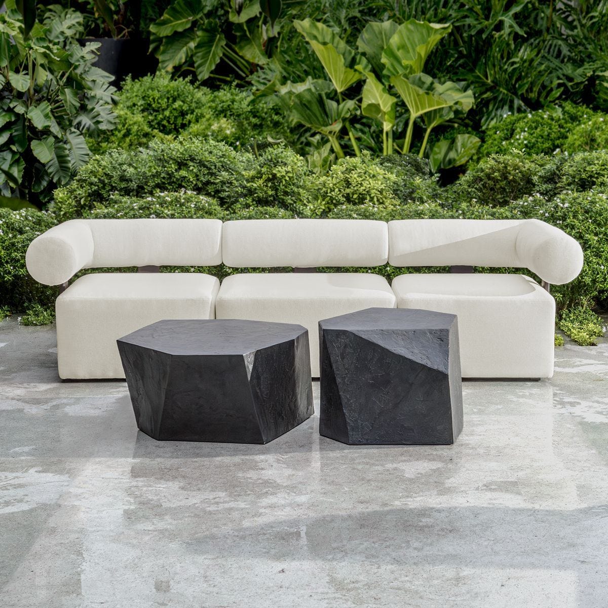 Parra Indoor-Outdoor Coffee Table, Slate - stylish tables for living rooms | Image 5 | InSTYLE Home & Rugs