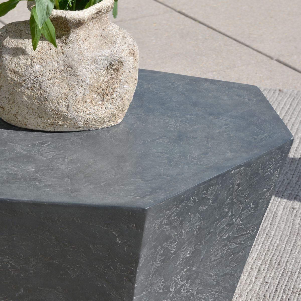 Parra Indoor-Outdoor Coffee Table, Slate - stylish tables for living rooms | Image 4 | InSTYLE Home & Rugs