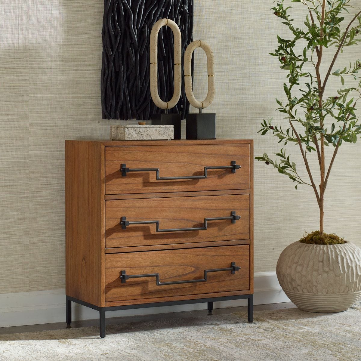 Jory Accent Chest, Natural - elegant drawers chest with ample space for clothes and accessories | Image 3 | InSTYLE Home & Rugs