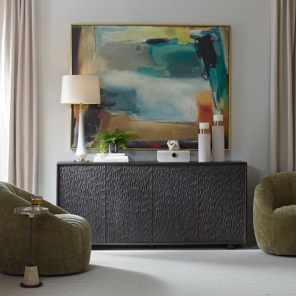 Stevenson 4 Door Cabinet - elegant cabinets for your bar | Image 3 | InSTYLE Home & Rugs