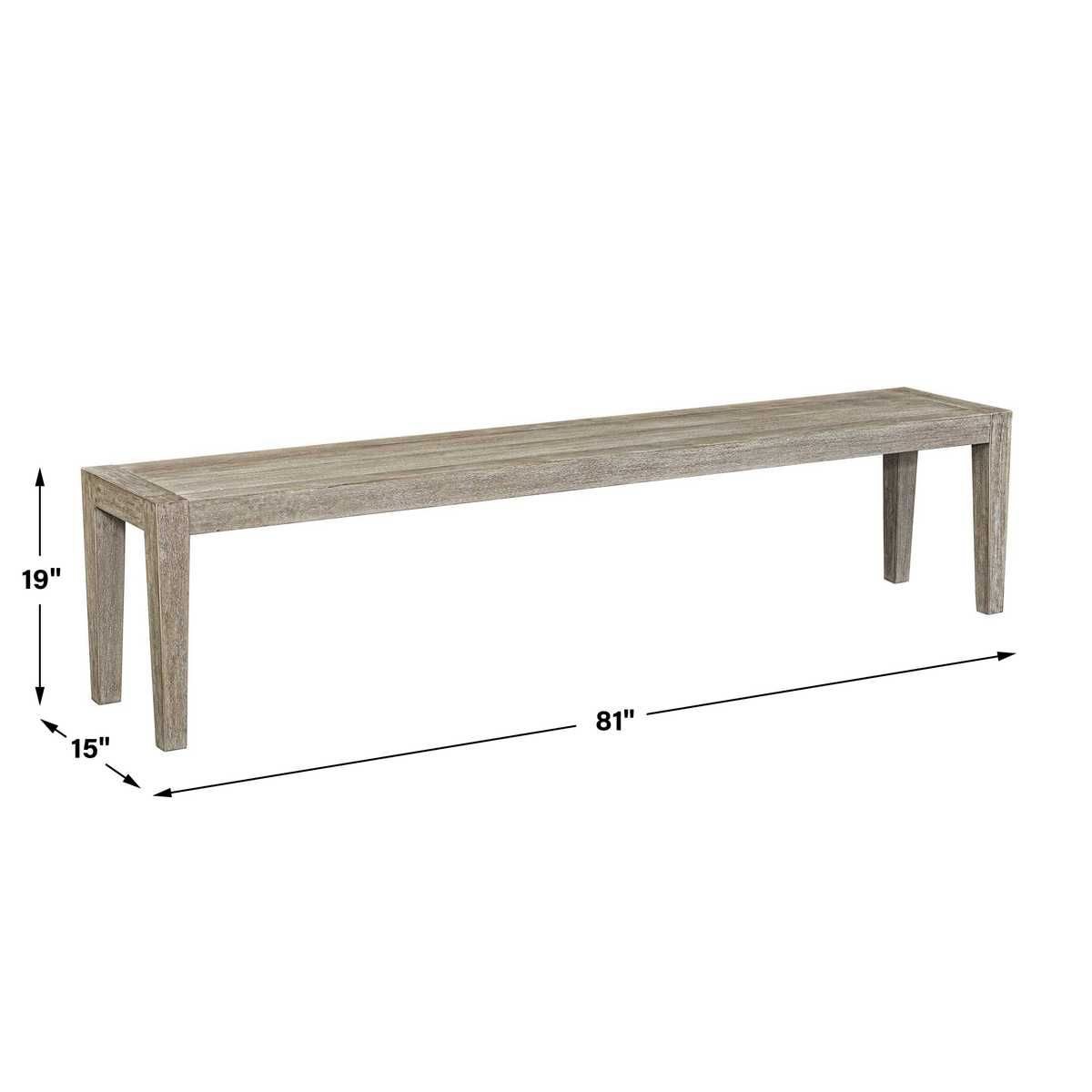 Kirkham Outdoor Bench - durable bench with modern style | Image 7 | InSTYLE Home & Rugs