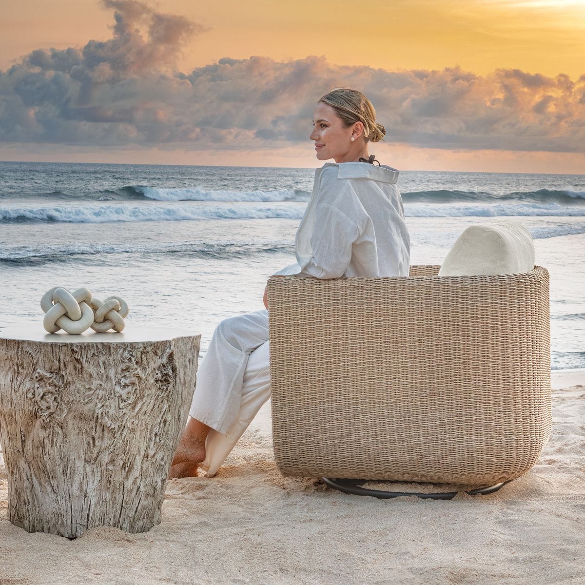 Oakmont Indoor-Outdoor Side Table - chic and functional side table for your living room | Image 6 | InSTYLE Home & Rugs