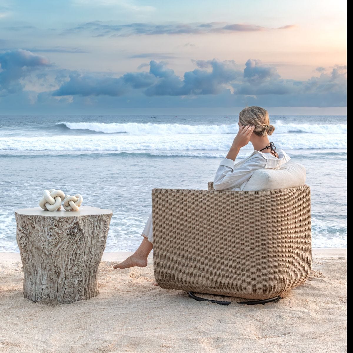 Oakmont Indoor-Outdoor Side Table - chic and functional side table for your living room | Image 9 | InSTYLE Home & Rugs