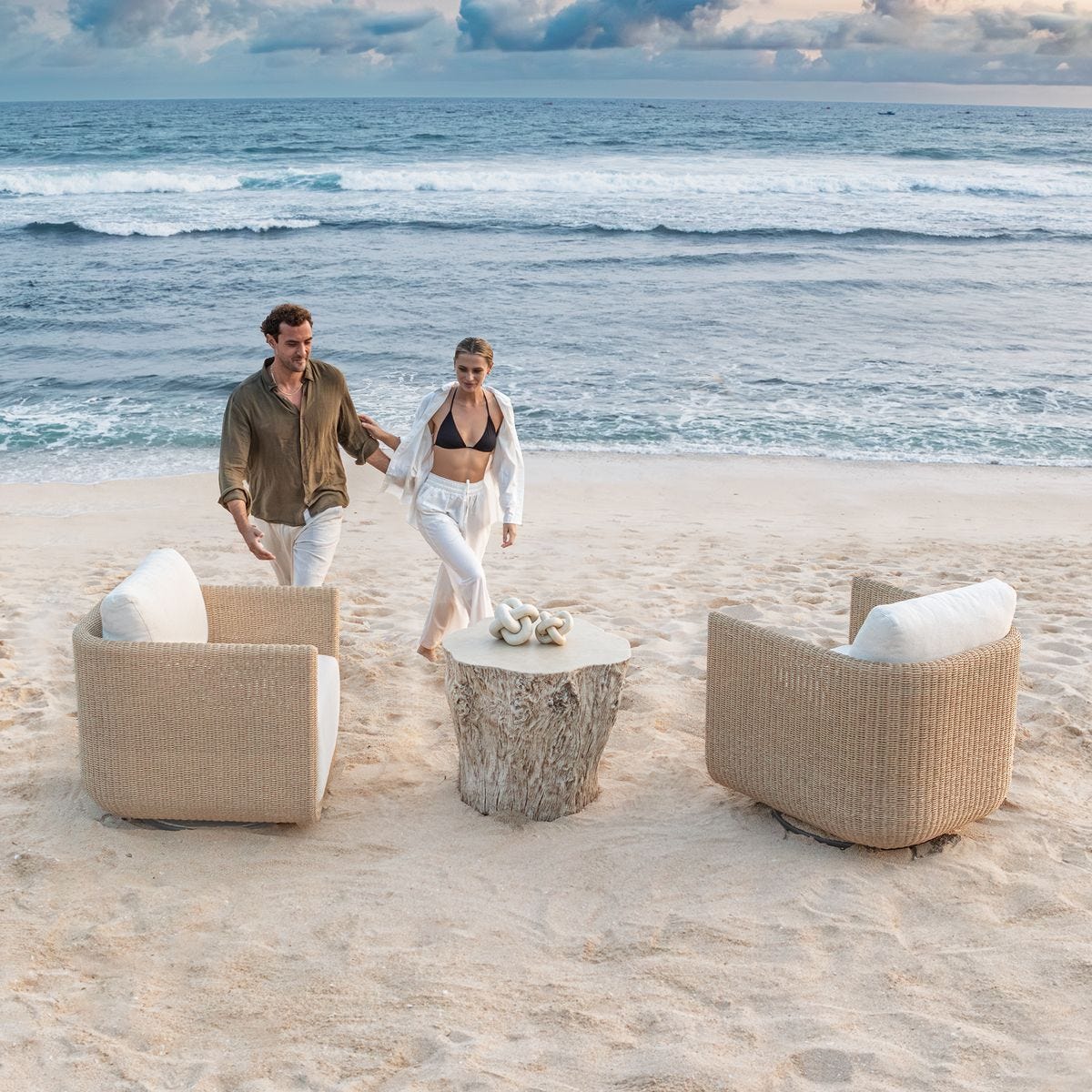 Oakmont Indoor-Outdoor Side Table - chic and functional side table for your living room | Image 3 | InSTYLE Home & Rugs